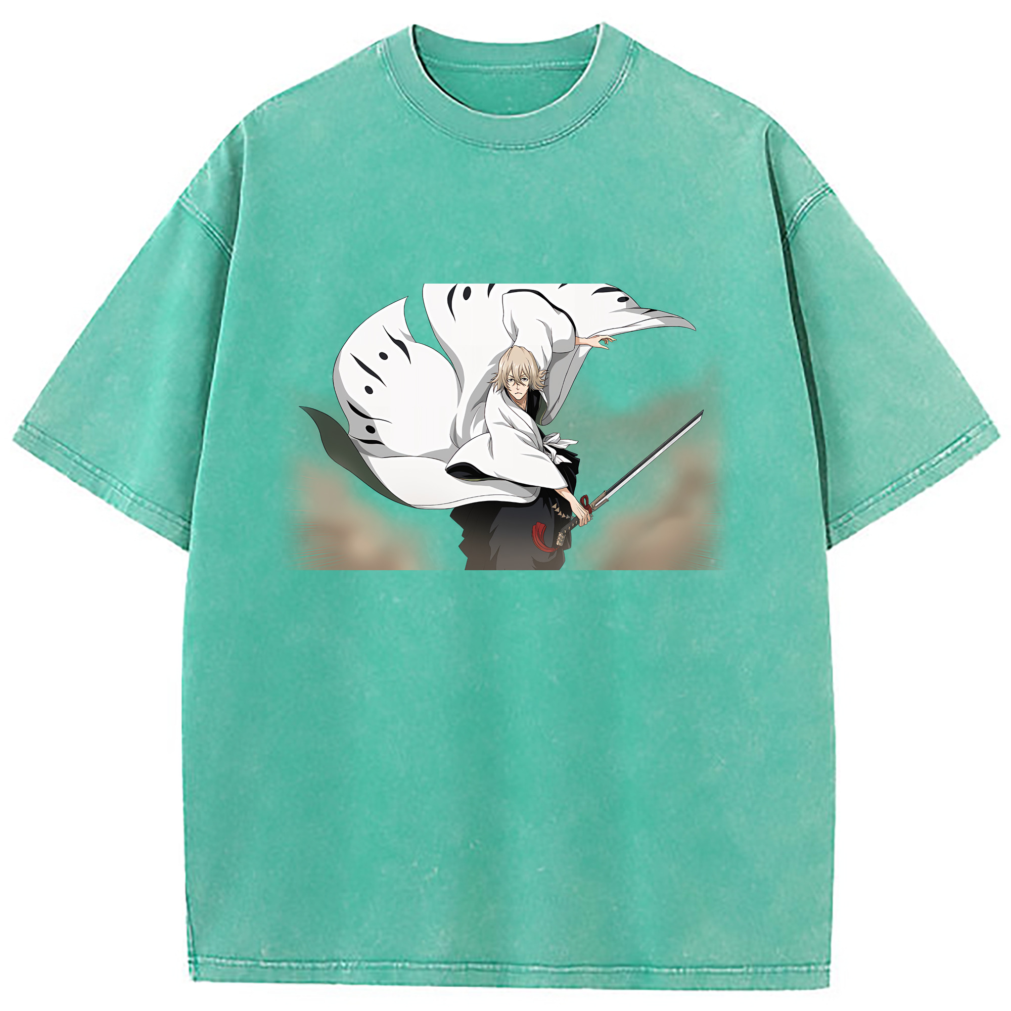 （画像用） "ブリーチ 浦原 喜助（うらはら きすけ） BLEACH Urahara Kisuke " 綿100% ヴィンテージ風 半袖Tシャツ（フロントプリント）